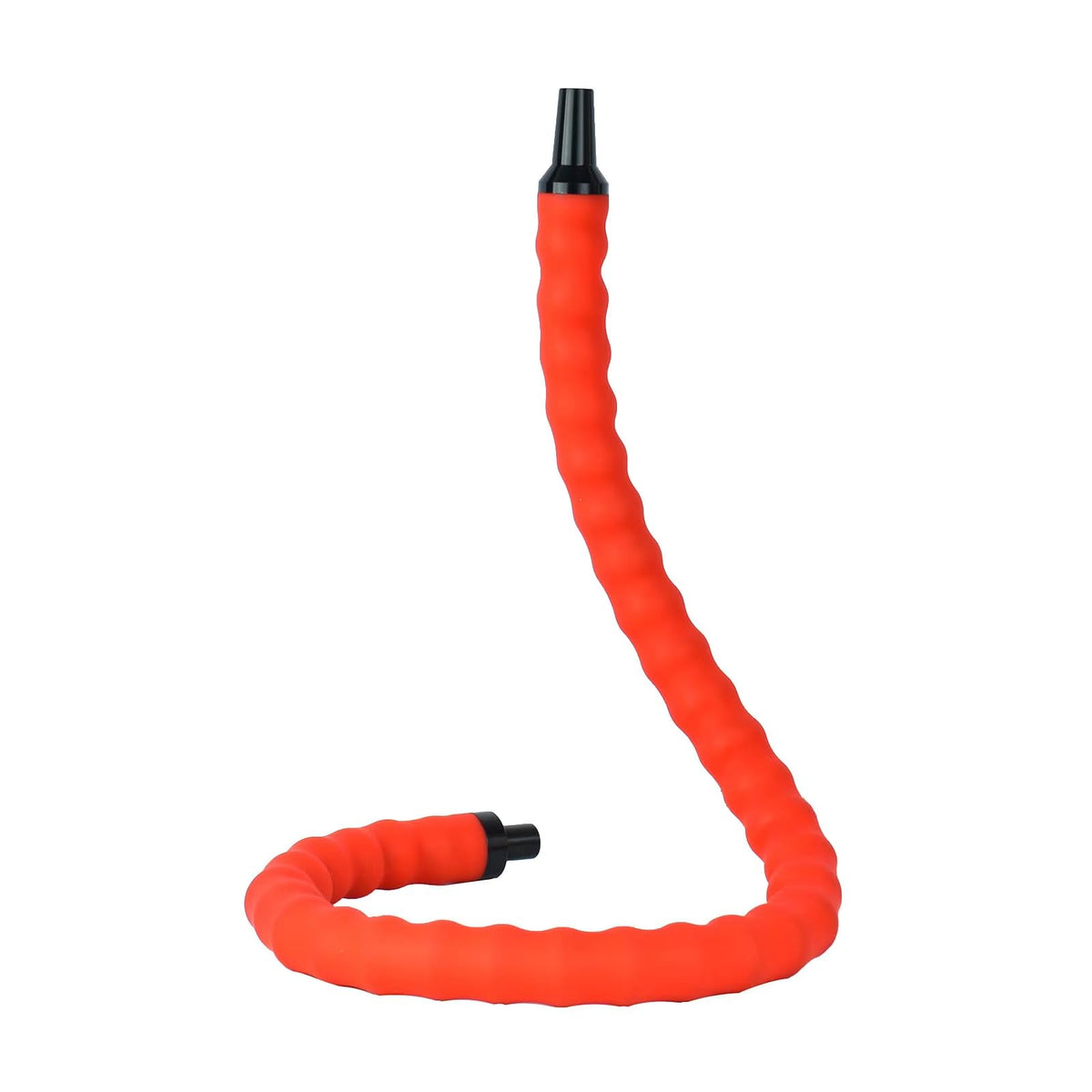 Omana Lazy Shisha Pipe Hands Free Hookah Hose Handle Soft Flexible Curved Mouth Tip Free Your Hands Play Games and Smoking Sheesha Accessories Gaming Driving Bars Cafe Gatherings (Red)