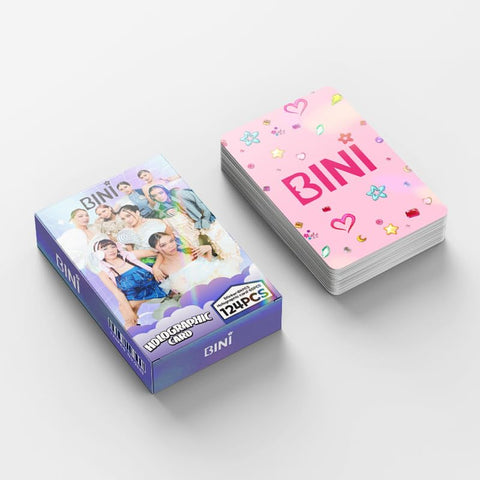 124 PHOTOCARDS small cards Philippine girl group BINI laser card exquisite sticker star peripheral holographic card (9848-BINI)