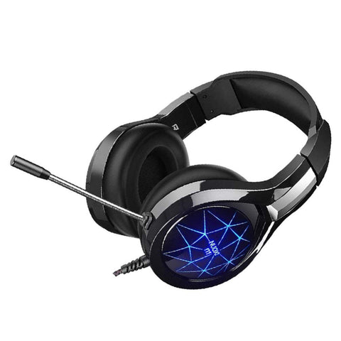 SOLUSTRE 1pc Microphone Computer Headset Headphones with mic for Kids Gaming Kids Headphones with Microphone Noise Cancelling Ear Buds Luminous Game Headset Child bass Metal with Lights