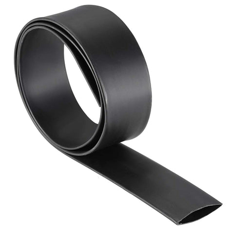 MACHSWON Heat Shrink Wrap Tubing for Fishing Rod Grips Handle 1"(25mm) Dia 42mm Flat Width 3:1 Ratio Electrical Wire Cable Wrap Sleeve Shrinkable Tube 3.3ft - Black
