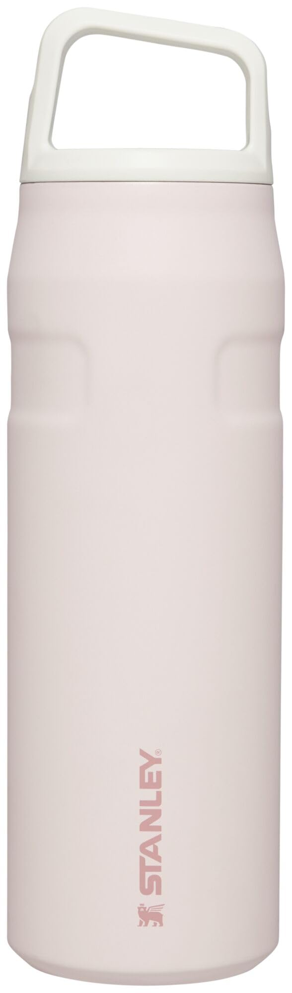 Stanley IceFlow Cap and Carry Water Bottle 24 oz | Wide Mouth Twist Lid | Lightweight and Leakproof for Travel and Sports | Insulated Stainless Steel | BPA-Free | Rose Quartz Glimmer