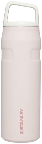 Stanley IceFlow Cap and Carry Water Bottle 24 oz | Wide Mouth Twist Lid | Lightweight and Leakproof for Travel and Sports | Insulated Stainless Steel | BPA-Free | Rose Quartz Glimmer