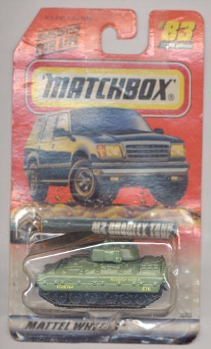 Matchbox 1999-83/100 Series 17 Military Patrol GREEN M2 Bradley Tank 1:64 Scale