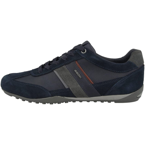 Geox Men's U Wells C Sneakers, Navy Dk Burgundy, 10 UK