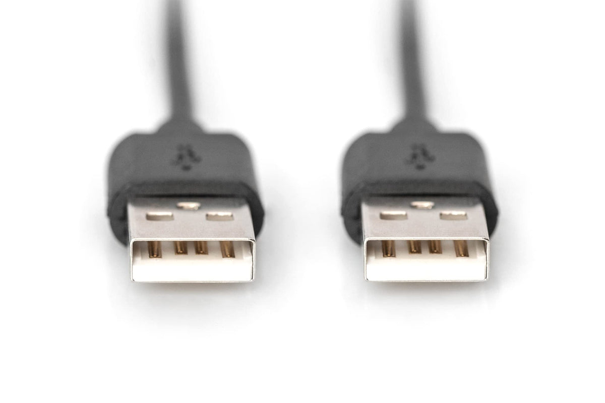Digitus 1.8m Length USB 2.0 A Male - A Male Connection Cable - Black