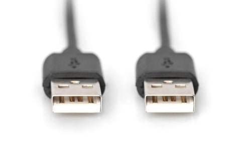 Digitus 1.8m Length USB 2.0 A Male - A Male Connection Cable - Black