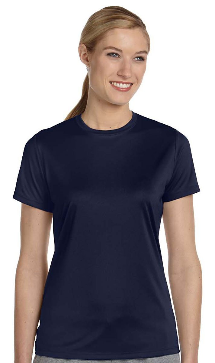 Hanes womens Sport Cool Dri Performance Short Sleeve T-shirt athletic shirts, Navy, Small US