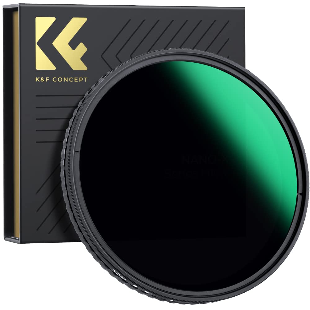 K&F Concept 67mm Variable ND Filter ND8-128 Adjustable Fader Neutral Density ND8 - ND128 Filter, NO Spot X Black X Issue, MRC 28-Layer, Ultra Slim, Waterproof (Nano-X Series)