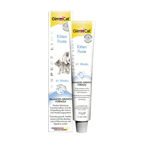 GimCat EXPERT LINE Kitten Paste - This functional cat snack helps kittens develop and grow - 1 tube (1 x 50 g)