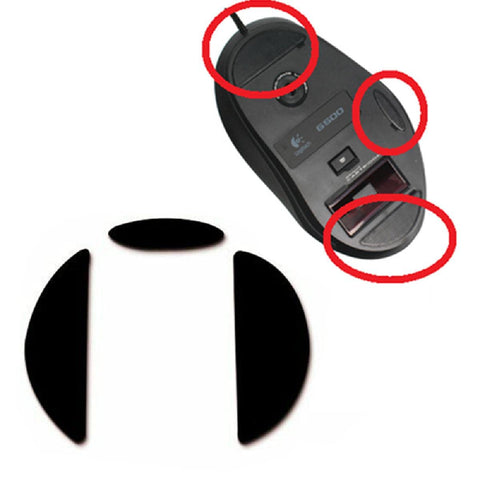 MOUDOAUER USB Cable Line Mouse Mice Stickers Feet Skates Pads Kit for Logitech (G500 G500s) Accessory Part