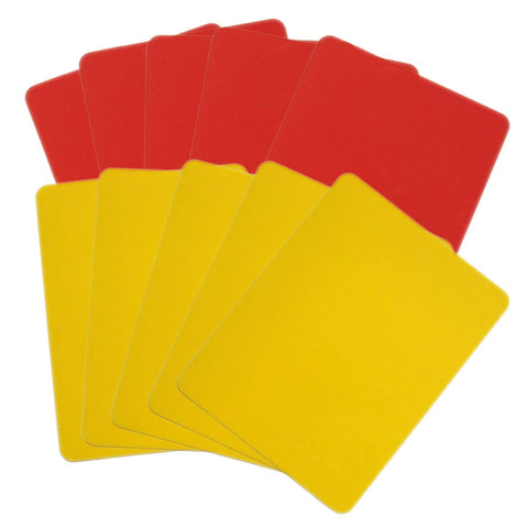 BESPORTBLE 10pcs Set Match Professional Referee Cards Soccer Penalty Cards Referee Warning Cards Soccer Games Sweat Suit Pelotas De Kit Referee Practical Cards Portable Accessories Pvc