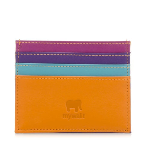 mywalit Double Sided Credit Card Holder - Leather, Multi-Color, 6Card, Id Window
