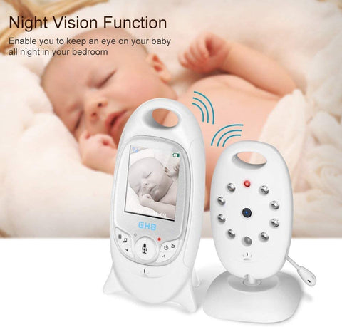 GHB Baby Monitor Video Baby Monitor Wireless with Camera Night Vision Temperature Monitoring Lullaby Function 2 Way Talk