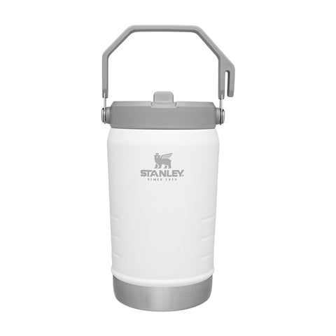 STANLEY IceFlow Stainless Steel Water Jug with Straw, Vacuum Insulated Water Bottle for Home and Office, Reusable Tumbler with Straw Leak Resistant Flip, Polar, 40OZ