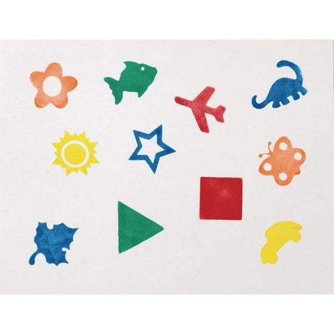 ColorationsÃƒâ€šÃ‚Â® Super Stamper Classroom Pack - Kids Crafts, Easy Craft Projects, Easy Art Projects, 16 Washable Ink Pads, 20 Unique, Handled Stampers, Foam Stampers, Shapes, Objects, Animal Stamps