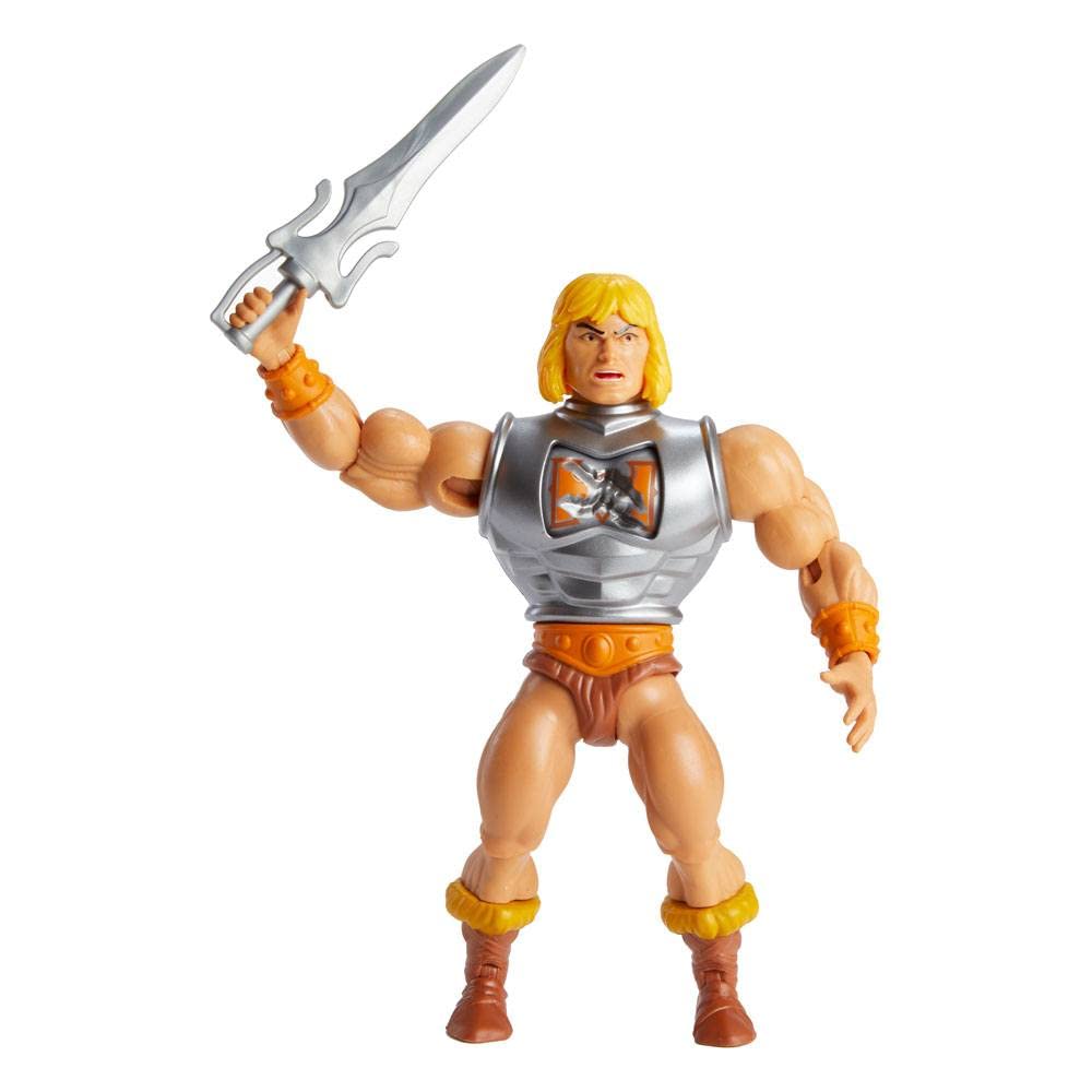 Masters of the Universe Origins Deluxe He-Man 5.5-in Action Figure, Battle Character for Storytelling Play and Display, Gift for 6 to 10-Year-Olds and Adult Collectors