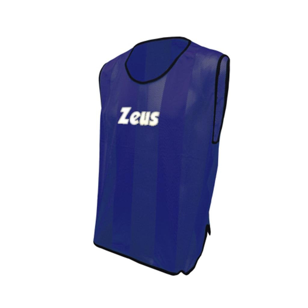 Casacca Promo Zeus Sport Uomo Running jogging Allenamento Calcio Calcetto Training Line Torneo Scuola Sport, BLU, Boy