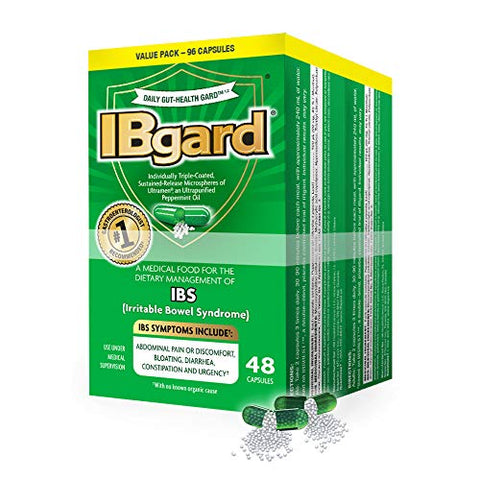 IBgard Daily Gut Health Support Dietary Supplement, 96 Capsules (Packaging May Vary)