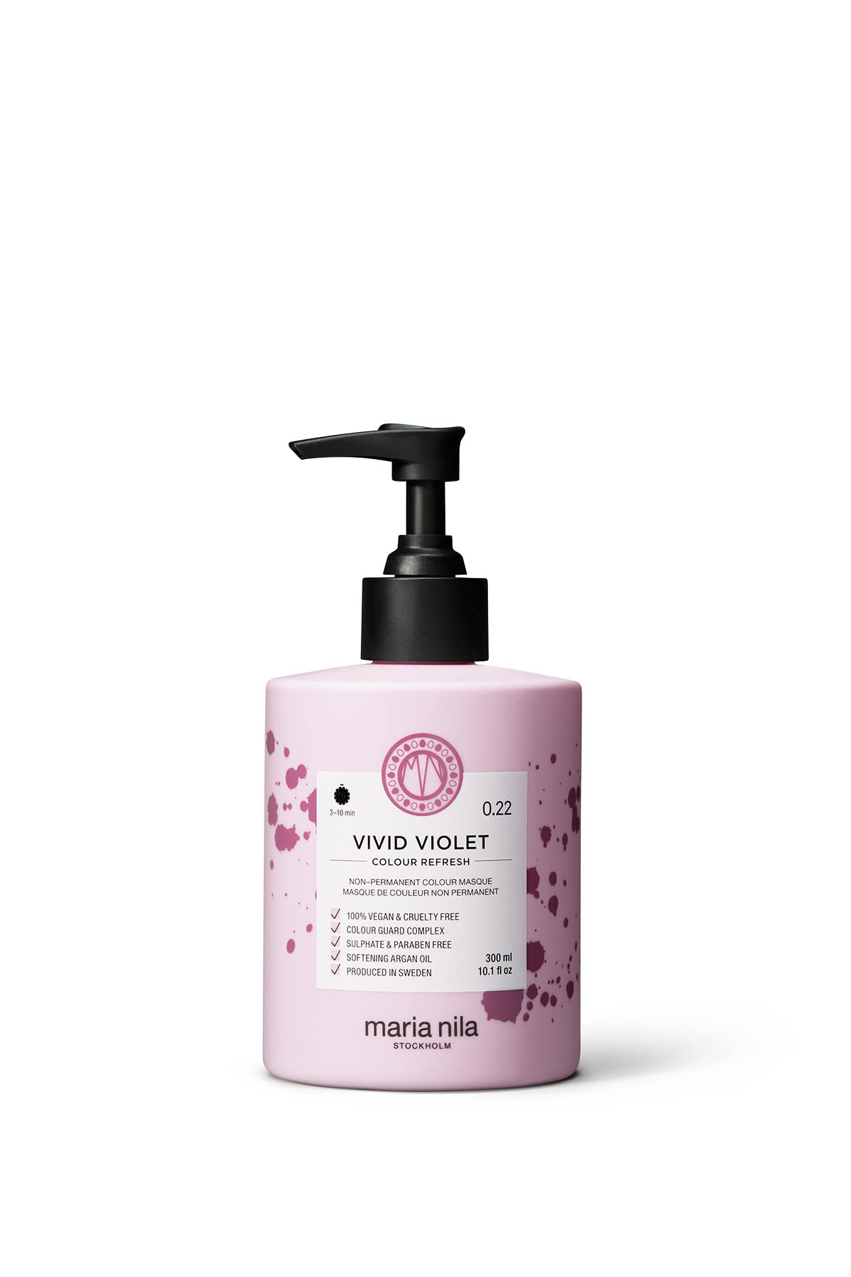 Maria Nila Color Refresh Vivid Violet, 10.1 Fl Oz / 300 ml, Purple Color Bomb, Semi-Permanent Pigments, 100% Vegan & Sulfate/Paraben free