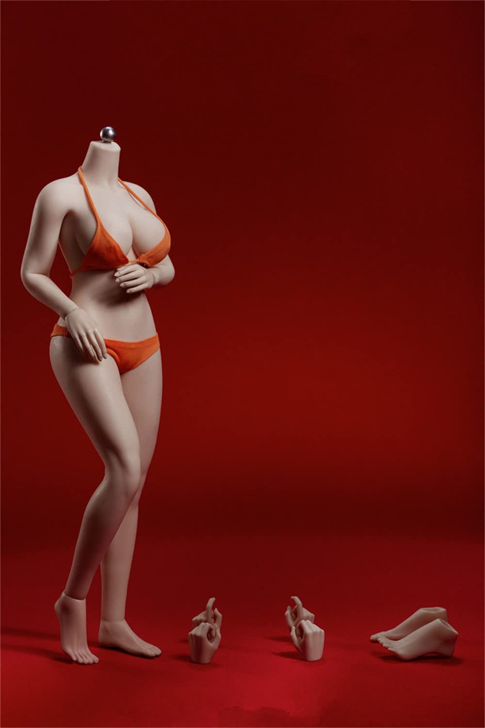 1/6 Scale Female Body,12inch Super Flexible Large Bust Plus Size Female Seamless Action Figure Body Collection (S39A Suntan Skin No Head)