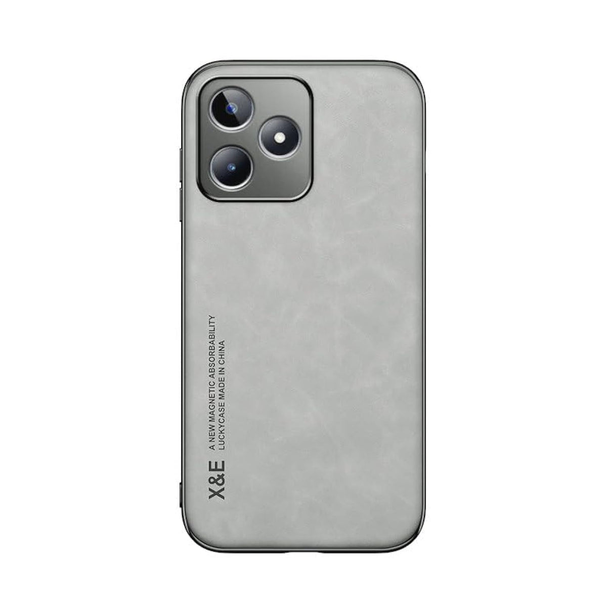 Kepuch Silklike Case for Oppo Realme C53 - Cover Bumper Built-in Metal Plate for Oppo Realme C53 - Gray