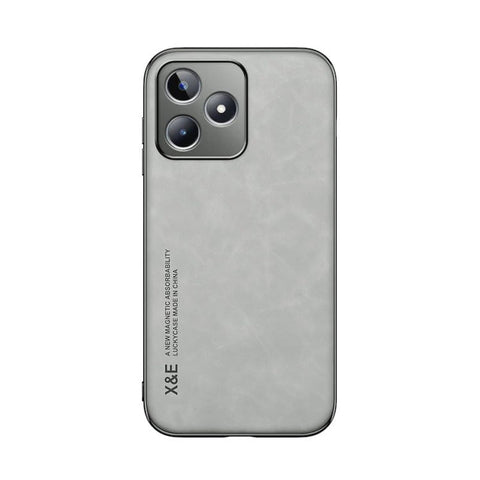 Kepuch Silklike Case for Oppo Realme C53 - Cover Bumper Built-in Metal Plate for Oppo Realme C53 - Gray