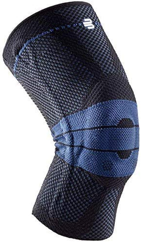 BAUERFEIND GenuTrain Knee Support - breathable knit compression knee brace to relieve pain and swelling from arthritis, ACL injury, Miniscus tear, machine washable knee sleeve (Black, 5)