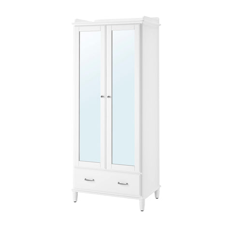 IKEA TYSSEDAL Wardrobe, 88x58x208 cm, White/Mirror Glass