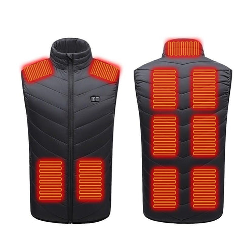 Felenny Heated Vest for Men Women 3 Heating Levels Unisex Usb Charging Electric Gilet 11 Heating Zones Unisex Electric Heated Jacket