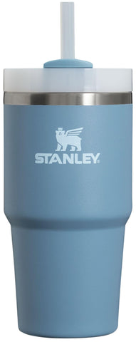 Stanley Quencher H2.0 Drinking Cup with Handle, Screw Off Lid with Straw, Leak-Proof, Compatible for Travel, Insulated Stainless Steel Cup for Water and More, Indigo, 20 oz
