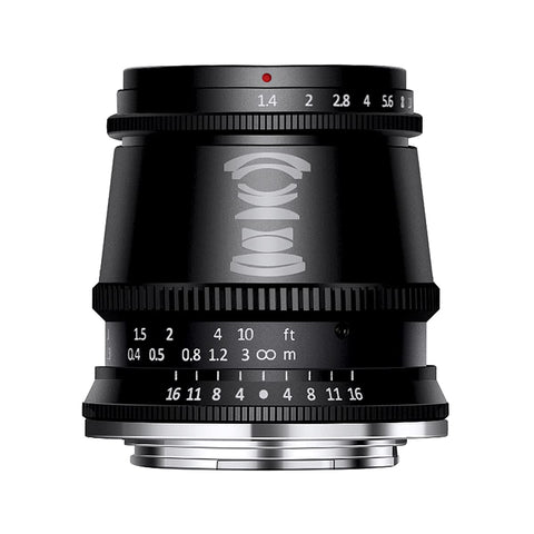 TTArtisan 17mm F1.4 Metal Bodied Lens Compatible with Sony E Mount - Black