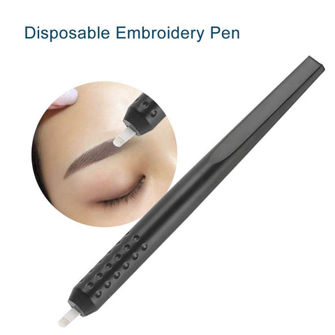 Disposable Disinfecting Microblading Pen for Manual Frosting Semi Permanent Embroidery Pen Eyebrow Pencil(18U)
