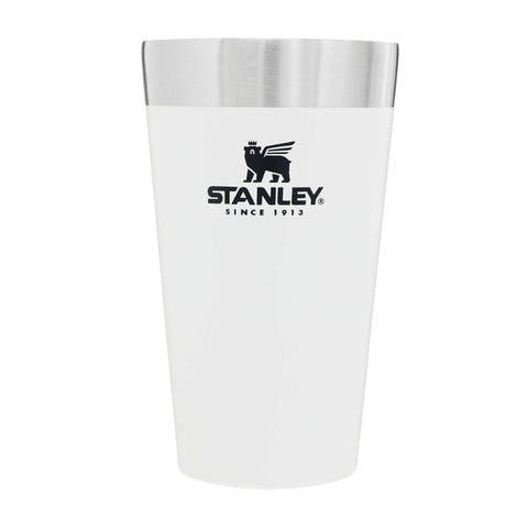 Stanley Adventure Stacking Beer Pint 0.47L - Travel Mug Keeps Drinks Cold For 4 Hours - Stainless Steel Thermal Cup - Stacks Infinitely - Double Wall Vacuum Insulation - Dishwasher Safe - Polar White