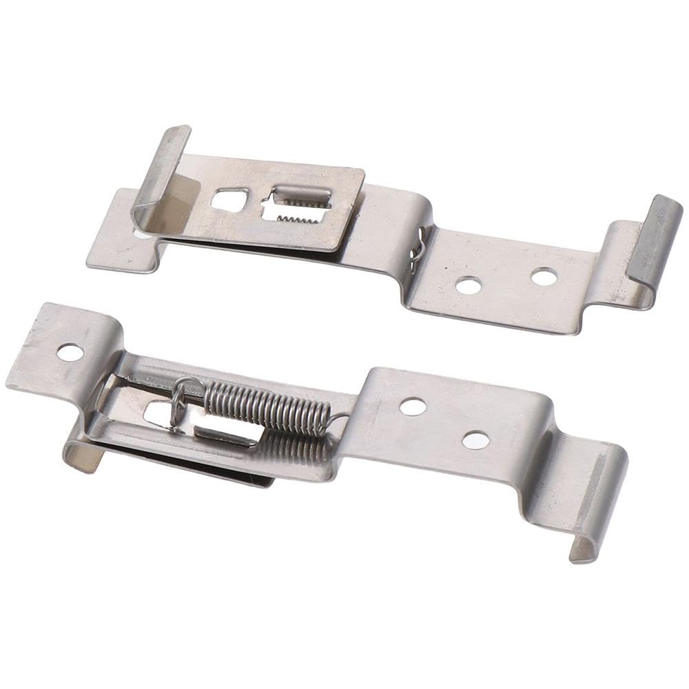 couponhub Rectangular Car License Plate Spring Loaded Stainless Steel Bracket Cars Frame Holder Clamps Trailer Number Plate Clips