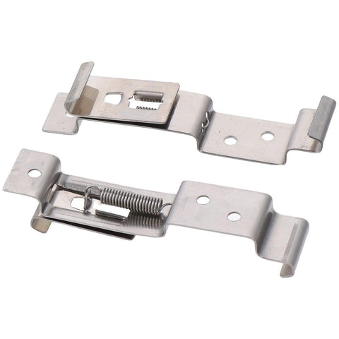 couponhub Rectangular Car License Plate Spring Loaded Stainless Steel Bracket Cars Frame Holder Clamps Trailer Number Plate Clips