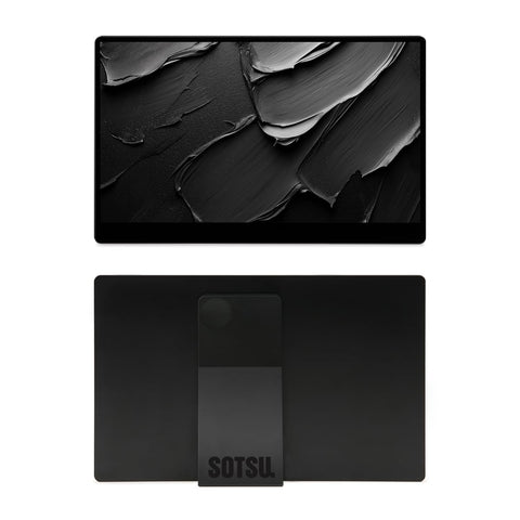 SOTSU FlipAction Go SFA14PMSB Premium 14" Laptop Display | Rugged Yet Lightweight | Tempered Glass Shell | 1080p | 400 nits | 99% sRGB | 5W | Super Versatile | USB C or Mini HDMI