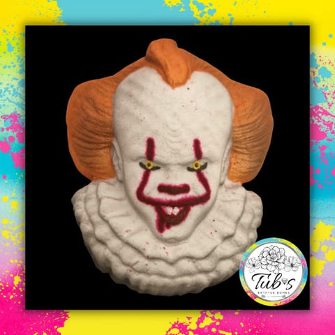 Killer Clown Bath Bomb Pennywise Penny Wise IT Bathtime Bathbomb Scary Spooky Creepy Bloody Fizzer Foam Horror UK Handmade Gift