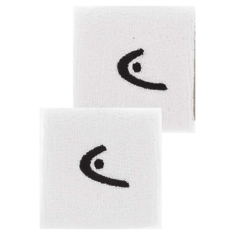 Head 2.5 Inch Tennis Wristband 2 Pack White (White)