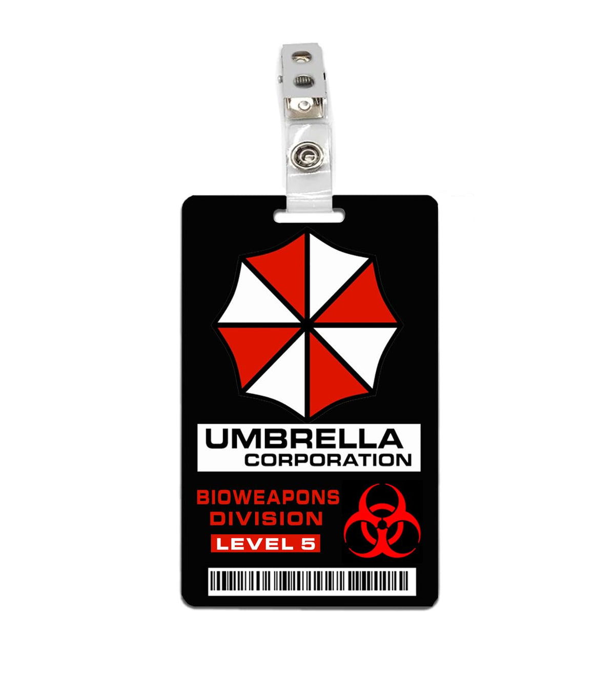 Umbrella Corporation Bioweapons Division Level 5 ID Badge PVC Black