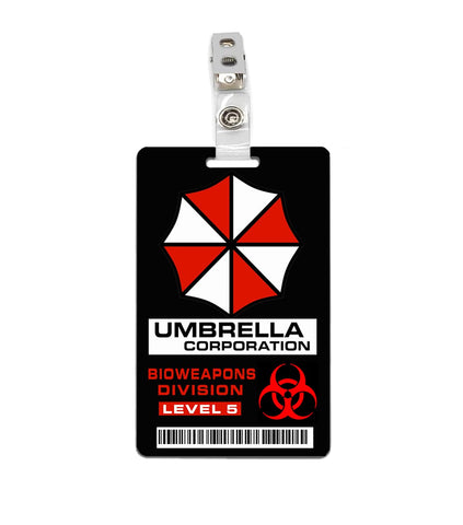 Umbrella Corporation Bioweapons Division Level 5 ID Badge PVC Black