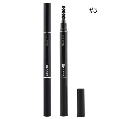 Waterproof Eyebrow Pencil - 3D Sweat-proof Long Lasting Eyebrow Pencil Brow with Brush (:#3 gray)