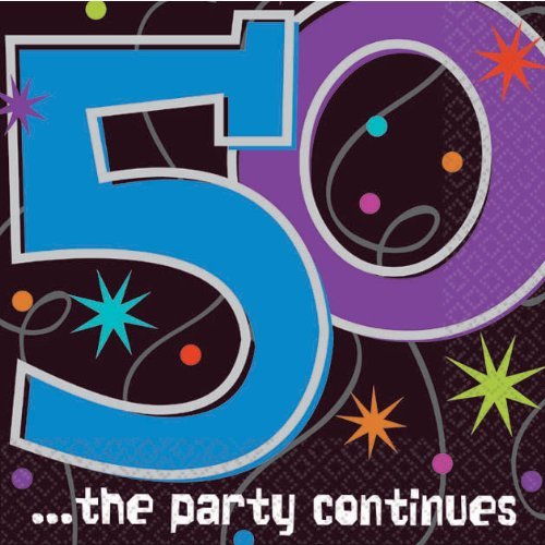 The Party Supplies Continues 50th Birthday Beverage Napkins
