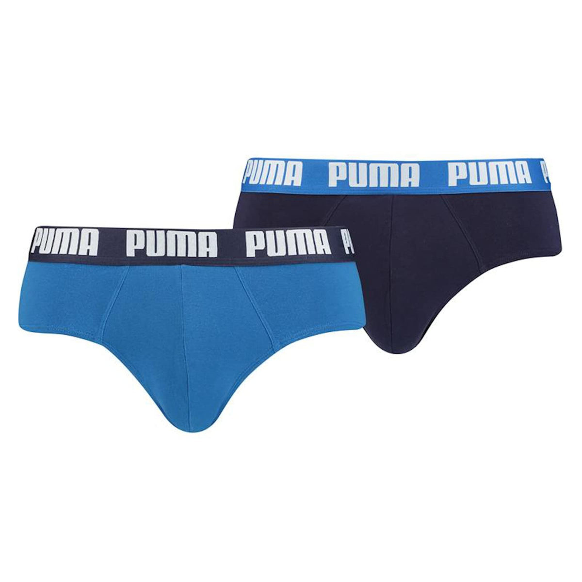 PUMA Men's 2-Pack Basic Briefs, Blue/Navy Small Blue/Navy