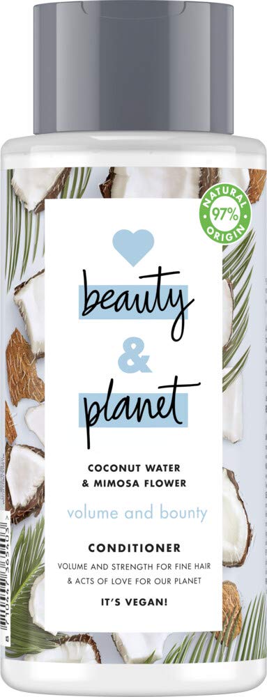 Love Beauty and Planet Coconut Water and Mimosa Flower Conditioner for Men and Women, 400 ml