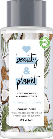 Love Beauty and Planet Coconut Water and Mimosa Flower Conditioner for Men and Women, 400 ml