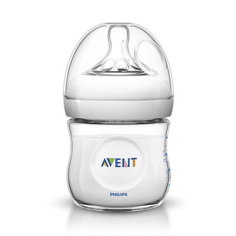 Philips Avent 125ml Natural Feeding Bottle for Newborn (Transparent, Pack of 1)