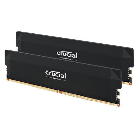 Crucial Pro DDR5 RAM 32GB Kit (2x16GB) 6400MHz CL38, Overclocking Gaming Memory, Intel XMP 3.0 / AMD EXPO, Computer Memory (PC) DDR5 32GB RAM, Black - CP2K16G64C38U5B
