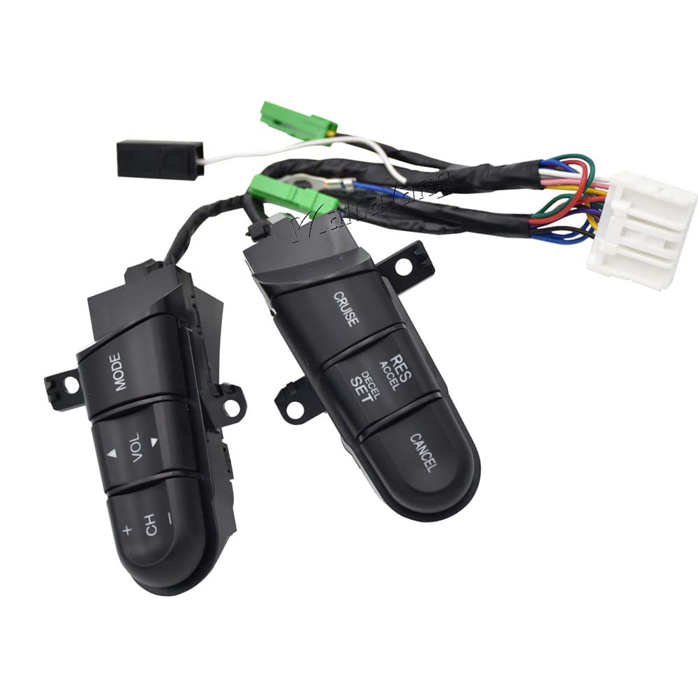 Steering Wheel Cruise Control Switch with Shift Paddle Engagement Mounted Button Kit Replacement Orange Backlight for Honda Civic 2006 2007 2008