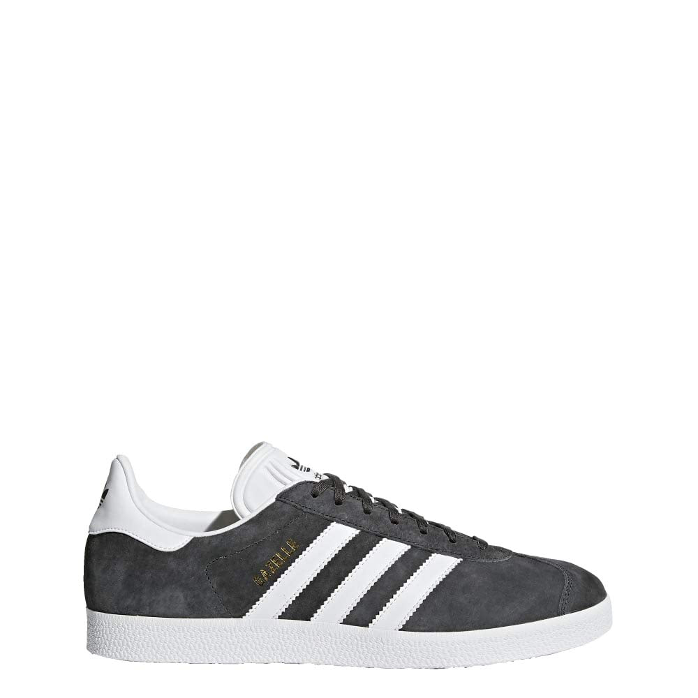 Adidas Originals Men's Gazelle Lace-up Sneaker,Dark Grey Heather/White/Metallic/Gold,4.5 M US