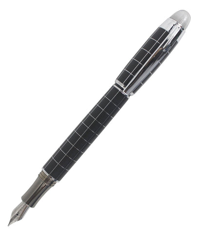 Abcsea Elegant Classic Medium Nib Fountain Pen Crystal Cap,Screw-type Cap - Grid